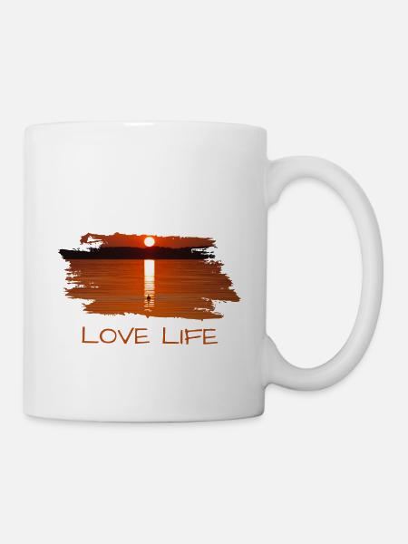 love life - Tasse - Weiß