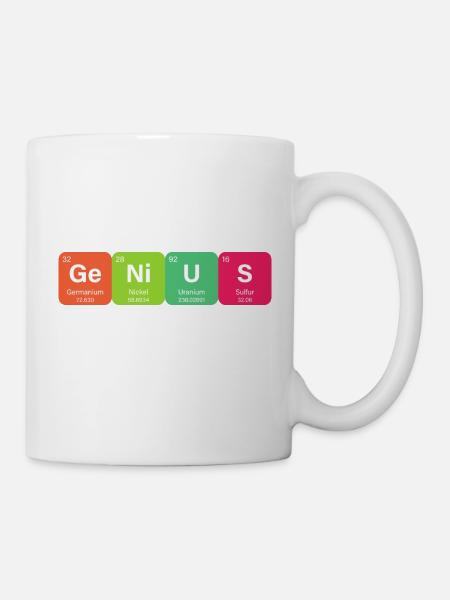 Genius Periodensystem Element - Tasse - Weiß