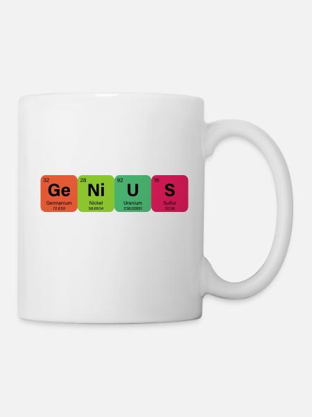 Genius Periodensystem Element - Tasse - Weiß