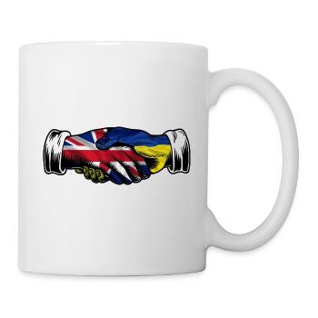 I Stand With Ukraine UK British Flag - Mug - white - Right