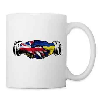 Je me tiens avec l’Ukraine Uk Drapeau britannique - Mug blanc - blanc - Droite