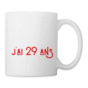 bref j'ai un 29 ans pour la deuxième fois - Mug blanc - blanc - Droite
