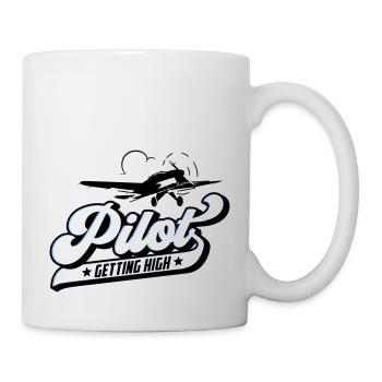 Fliegen Flieger Pilot Pilotin | Farben änderbar - Tasse - Weiß - Rechts