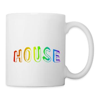 Let there be house - Tasse - Weiß - Rechts