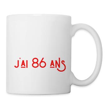 bref j'ai 86 ans pour la deuxième fois - Mug blanc - blanc - Droite