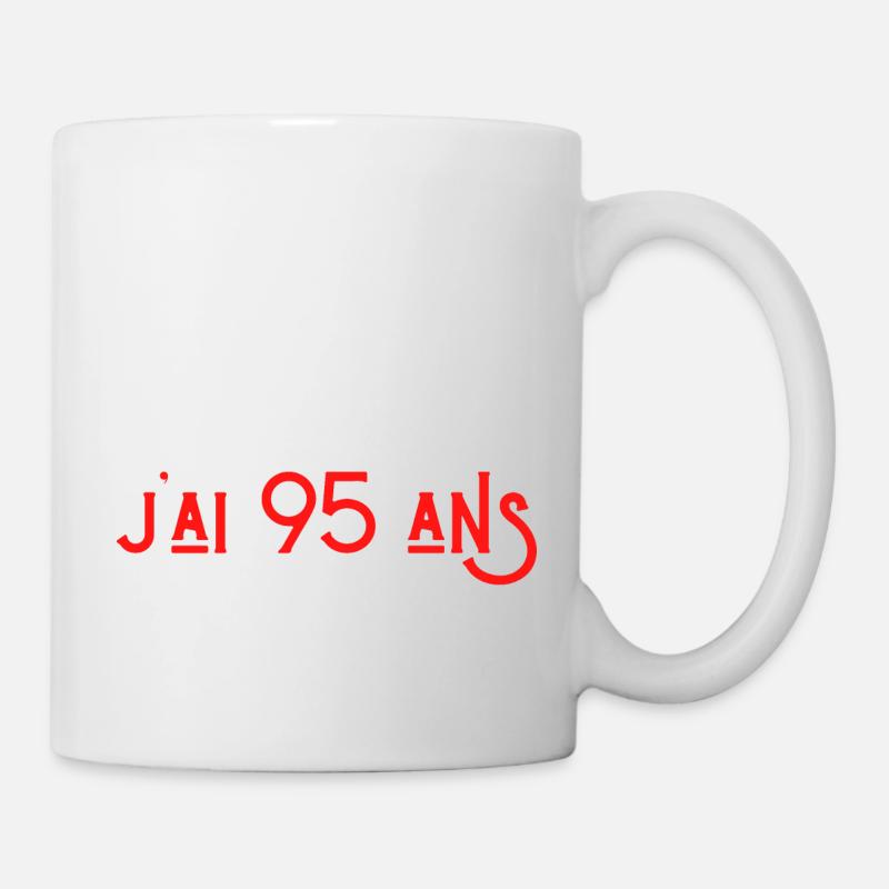 bref j'ai 95 ans pour la deuxième fois - Mug blanc - blanc