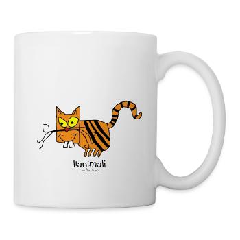 Gato loco - Tasse - Weiß - Rechts