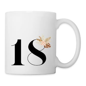 18th Anniversary Flowers (Gift of 18 years) - Mug - white - Right
