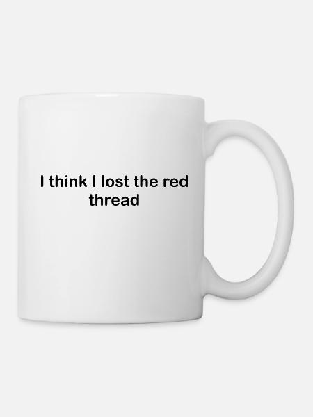 Roter Faden - Tasse - Weiß