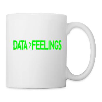 Les données sont plus grandes que les sentiments 4 - Mug blanc - blanc - Droite