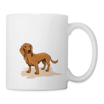 Dackel - Tasse - Weiß - Rechts