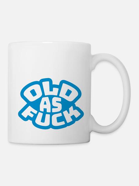 old AF Text Logo - Tasse - Weiß