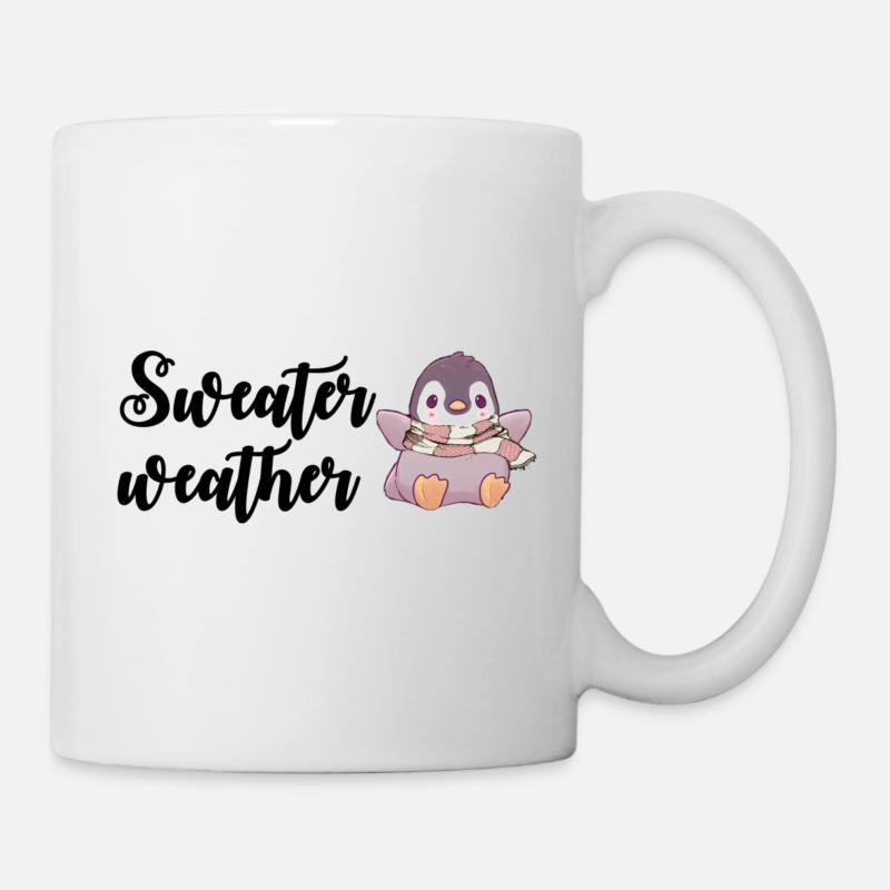Pull Météo Pingouin Imprimé - Mug blanc - blanc