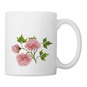 Fleur - Mug blanc - blanc - Droite