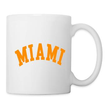 miami palms orange - Mug blanc - blanc - Droite
