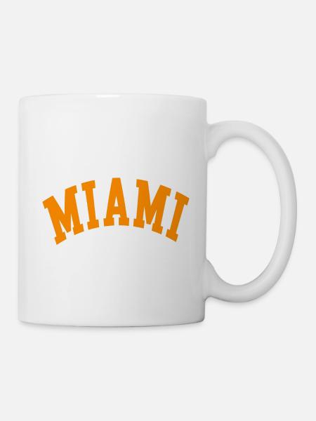 miami palms orange - Mug blanc - blanc