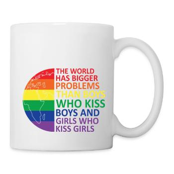 LGBTQ Nonbinary Colorful Rainbow Flag LGBTQ+ Pride - Mug - white - Right