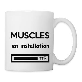 Muscles en installation - Mug blanc - blanc - Droite