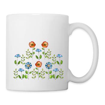 Fleur - Mug blanc - blanc - Droite