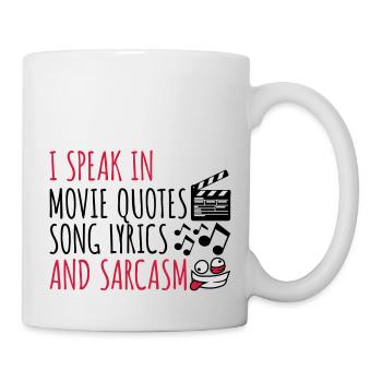 speak lyrics and sarcasm - Mug - white - Right