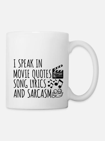 speak lyrics and sarcasm - Mug - white