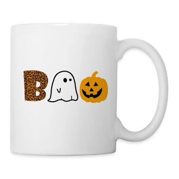 Halloween Boo Leopard Ghost Pumpkin - Mug - white - Right