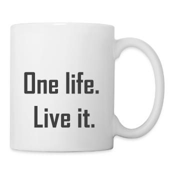 One life live it - Your heart beats for adventure - Mug - white - Right