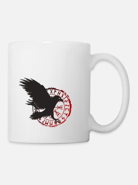 Rabe - Tasse - Weiß