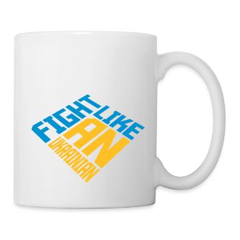 fight like ukrainians quote - Mug - white - Right