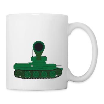Panzerturm-Geschützrohr - Tasse - Weiß - Rechts