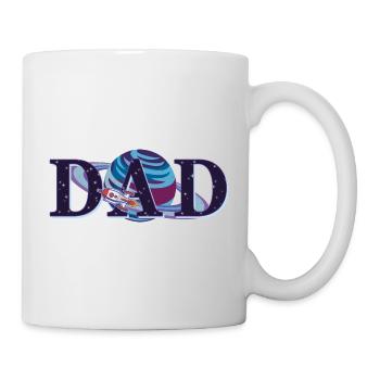 Dad Cool Space Rocket Father's Day Matching Men - Mug - white - Right