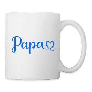 Papa Herz - Dad Vater Bester Papa Vatertag - Tasse - Weiß - Rechts