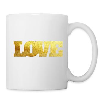 L O V E gold - Tasse - Weiß - Rechts