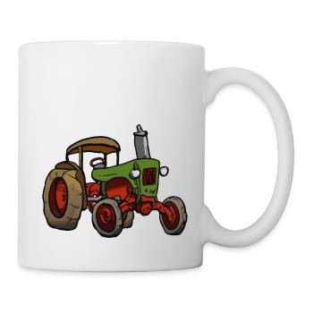Old Tractor Vintage Cartoon Gift Idea - Mug blanc - blanc - Droite