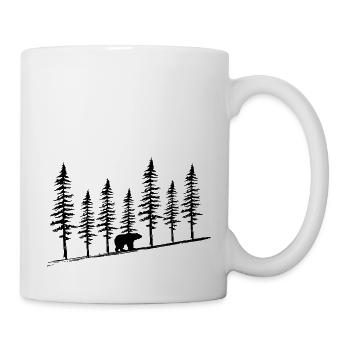 Landscapes Bear Tree line - Mug - white - Right