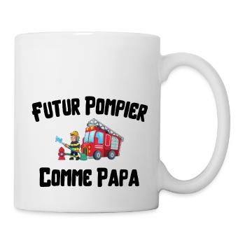 Futur Pompier Comme Papa Cadeau enfant - Mug blanc - blanc - Droite