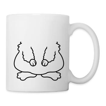 Lustige Körper Verkleidung Hamster - Tasse - Weiß - Rechts