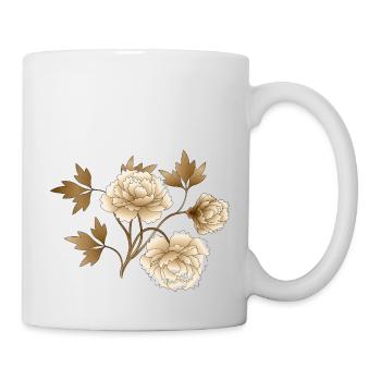 Blumen - Tasse - Weiß - Rechts