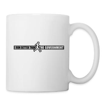 run better than government - Tasse - Weiß - Rechts