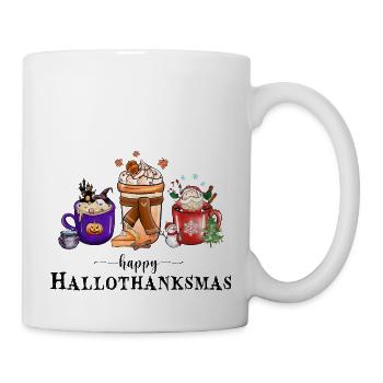Happy Hallothanksmas - Mug - white - Right