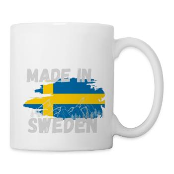 Made in Sweden design Modern logo - Mug - white - Right