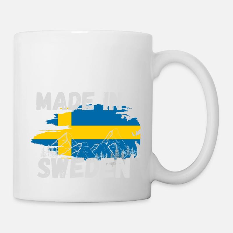 Made in Sweden design Modern logo - Mug - white