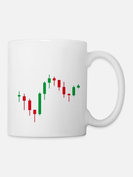 Aktien Chart - Tasse - Weiß