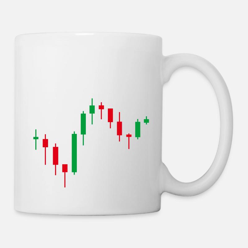Aktien Chart - Tasse - Weiß