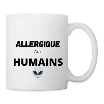ALLERGIQUE AUX HUMAINS - Mug blanc - blanc - Droite
