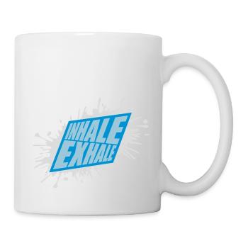 inhale exhale yoga Zitat - Tasse - Weiß - Rechts