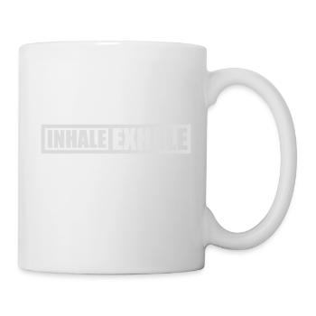 inhale exhale yoga Zitat - Tasse - Weiß - Rechts