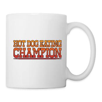 Champion mangeur de hot-dogs 7 - Mug blanc - blanc - Droite