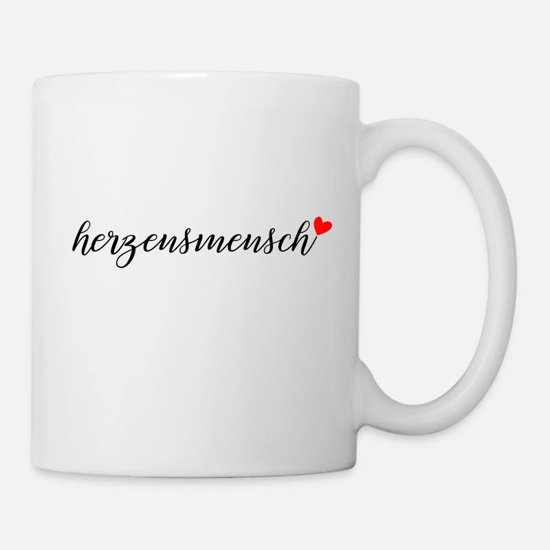 herzensmensch - Tasse - Weiß