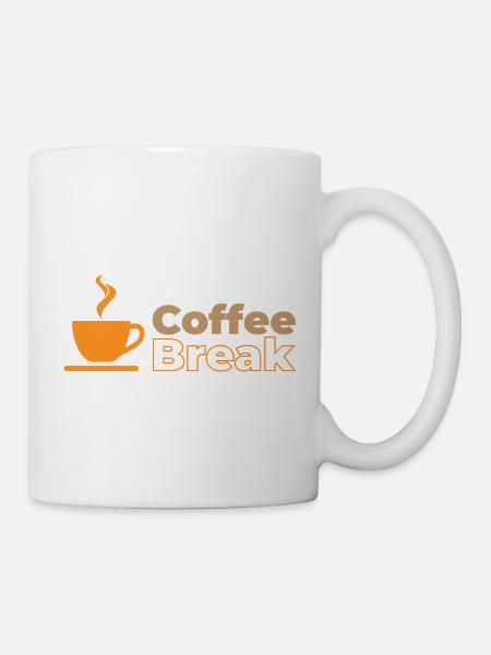 Kaffeepause - Tasse - Weiß